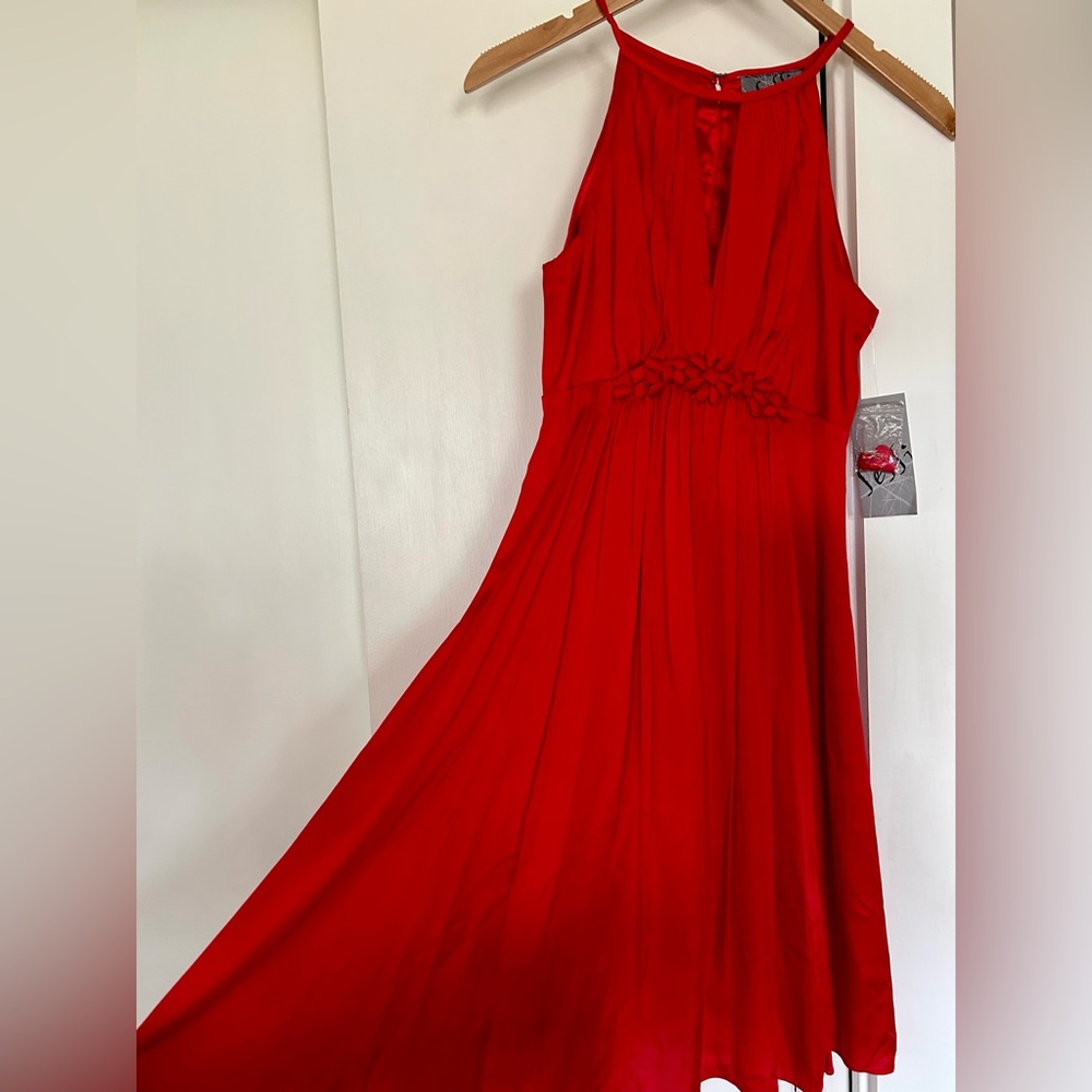 NWT Sessi Elegant Ruby Red Cocktail Dress- Sz S - Picture 3 of 10